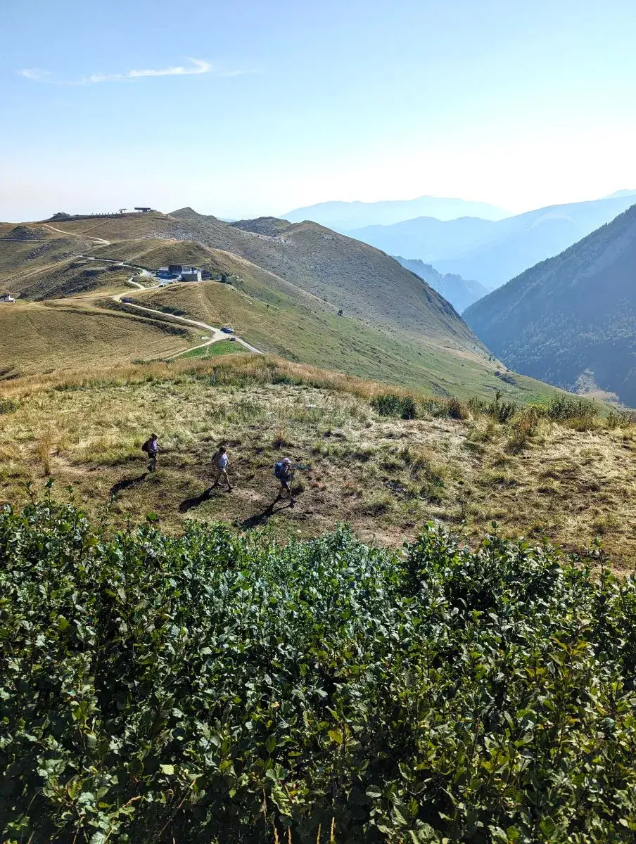 Blick zurück auf Il Rosso und Rifugio Balma